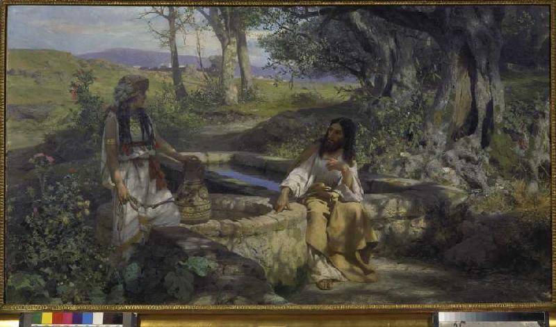 Le Christ et la Samaritaine à la fontaine à G.I. Semiradski