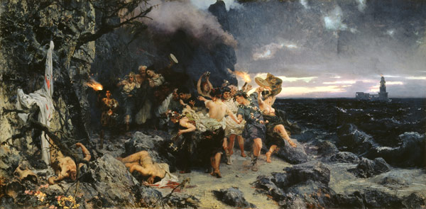 An Orgy at the time of Tiberius on the Capri island à G.I. Semiradski