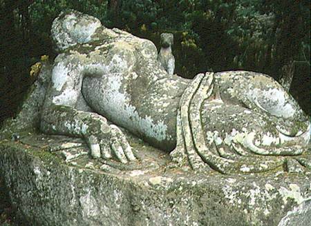 Sleeping Nymph, from the Parco dei Mostri (Monster Park) gardens laid out between 1550-63 by the Duk à Giacomo Barozzi  da Vignola
