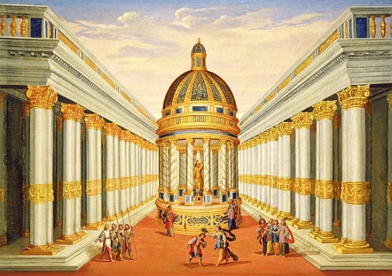 Act I, scenes VII and VIII: Baccus'' Temple à Giacomo Torelli