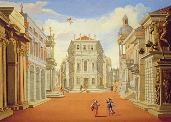 Act II, scenes I and VIII à Giacomo Torelli