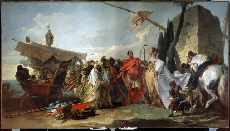 Caesar meeting Cleopatra à Giandomenico Tiepolo
