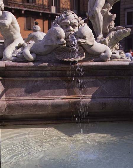 Grotesque mask and dolphins, detail from the Fountain of the Moor à Gianlorenzo  Bernini