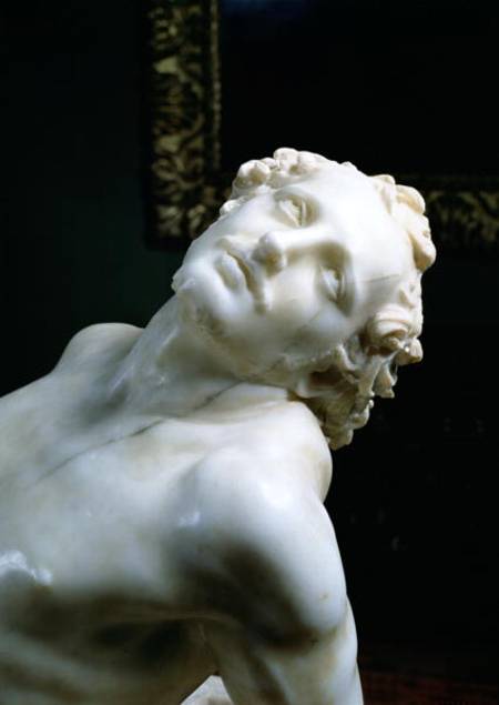 The Martyrdom of St. Lawrence, detail of the head of the saint à Gianlorenzo Bernini