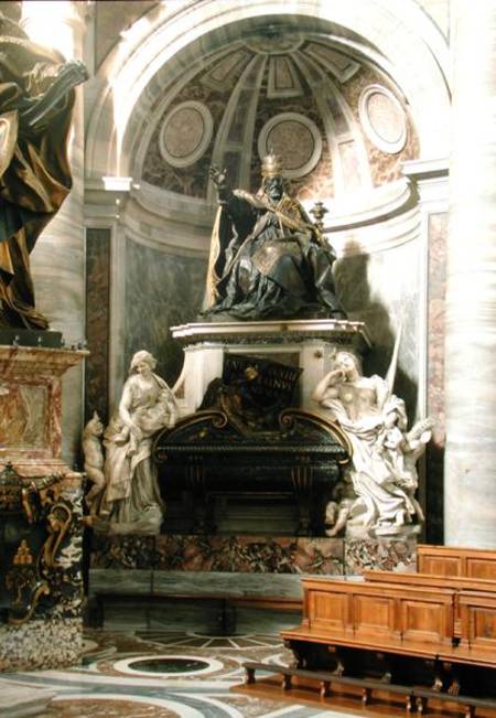 Monument to Urban VIII (1623-44) with the figures of Charity and Justice à Gianlorenzo Bernini