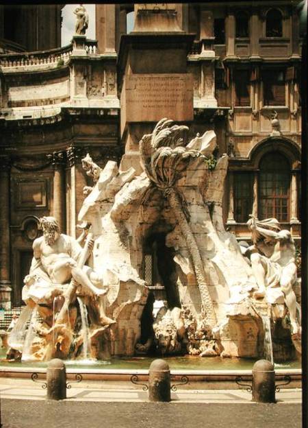 The Four Rivers Fountain, 1648-51 à Gianlorenzo Bernini