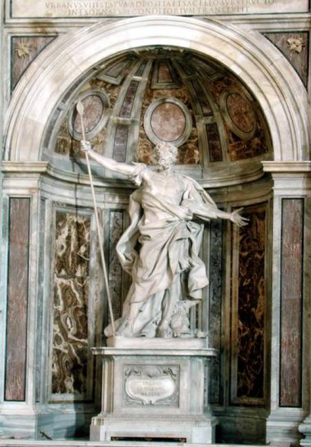 Statue of St. Longinus, at the base of the four pillars supporting the dome à Gianlorenzo Bernini