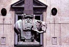 An Elephant supporting an Obelisk