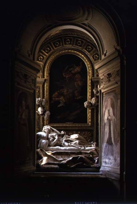 View of the the Altieri chapel with the Death of the Blessed Ludovica Albertoni à Gianlorenzo Bernini