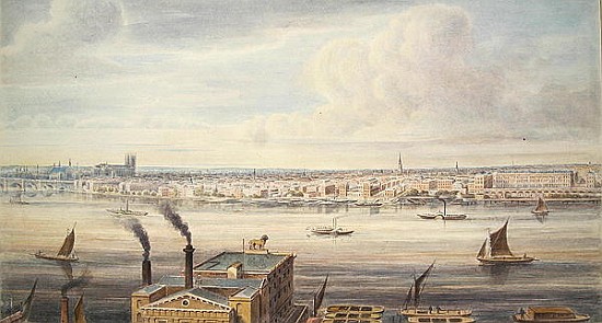 A fine View of London from Westminster Bridge to the Adelphi à Gideon Yates