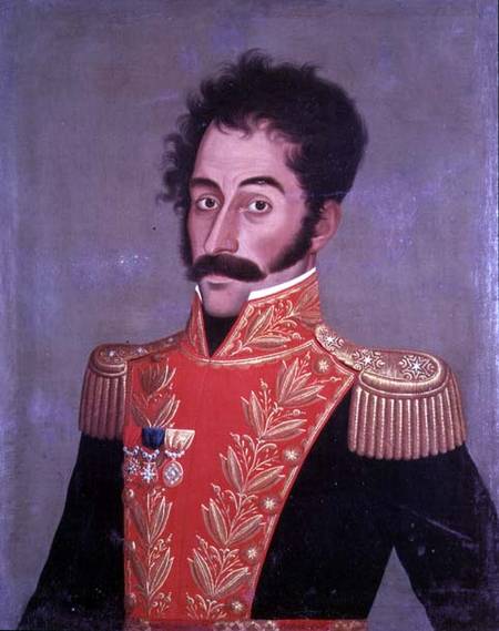 Simon Bolivar (1783-1830), portrait à Gil de Castro