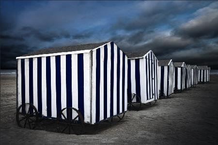 Unique authentic beach cabins