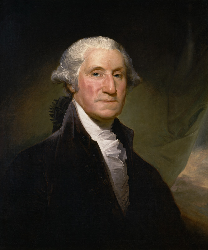 portrait de George Washington à Gilbert Stuart