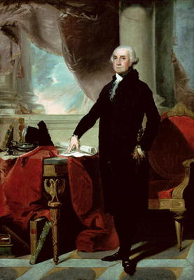 George Washington (1732-99) (colour litho) à Gilbert Stuart