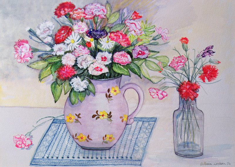 Carnations and Daisies, 1989  à  Gillian  Lawson