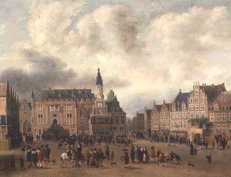 Announcement of the Peace of Breda in the Grote Markt, Haarlem à Gillis Rombouts