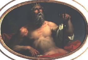 Personification of Water as the god Poseidon