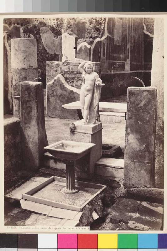 Pompeji: Brunnen mit Putto à Giorgio Sommer