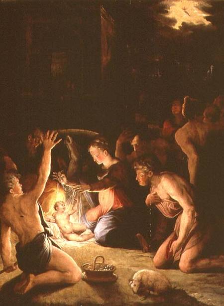 The Adoration of the Shepherds (panel) à Giorgio Vasari