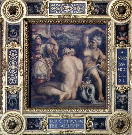 Allegory of the Casentino region from the ceiling of the Salone dei Cinquecento à Giorgio Vasari