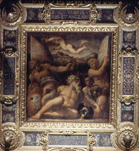 Allegory of the Cortona and Montepulciano regions from the ceiling of the Salone dei Cinquecento à Giorgio Vasari