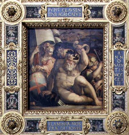 Allegory of the Romagna region from the ceiling of the Salone dei Cinquecento à Giorgio Vasari