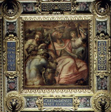 Allegory of the town of Certaldo from the ceiling of the Salone dei Cinquecento à Giorgio Vasari