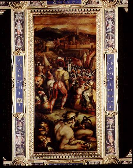 The Capture of Vicopisano from the ceiling of the Salone dei Cinquecento à Giorgio Vasari