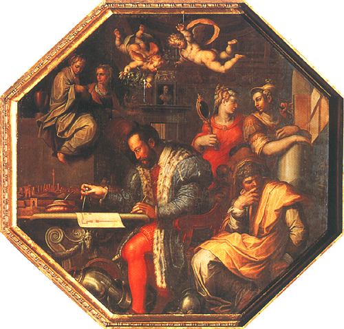 Cosimo I  projette la guerre contre des Siena à Giorgio Vasari
