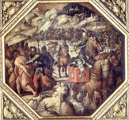 The Defeat of the Venetians in the Casentino from the ceiling of the Salone dei Cinquecento à Giorgio Vasari