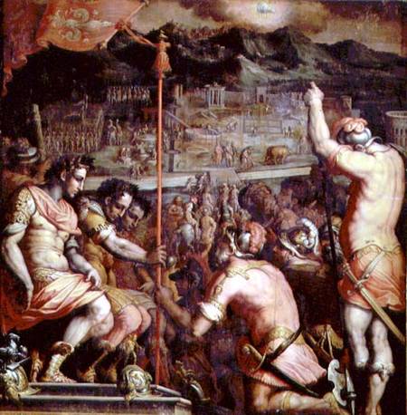 The Founding of Florence from the ceiling of the Salone dei Cinquecento à Giorgio Vasari