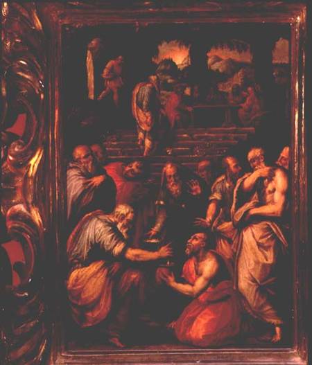 The Prophet Elisha cleansing Naaman à Giorgio Vasari