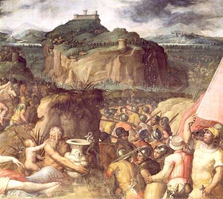 The Siege of San Leo  (detail) à Giorgio Vasari