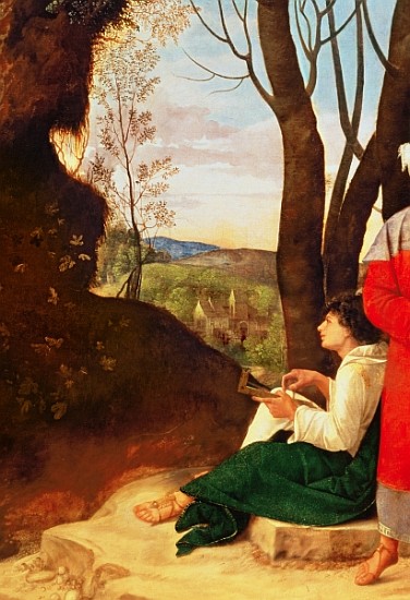 The Three Philosophers (detail of 54291) à (Giorgio da Castelfranco) Giorgione