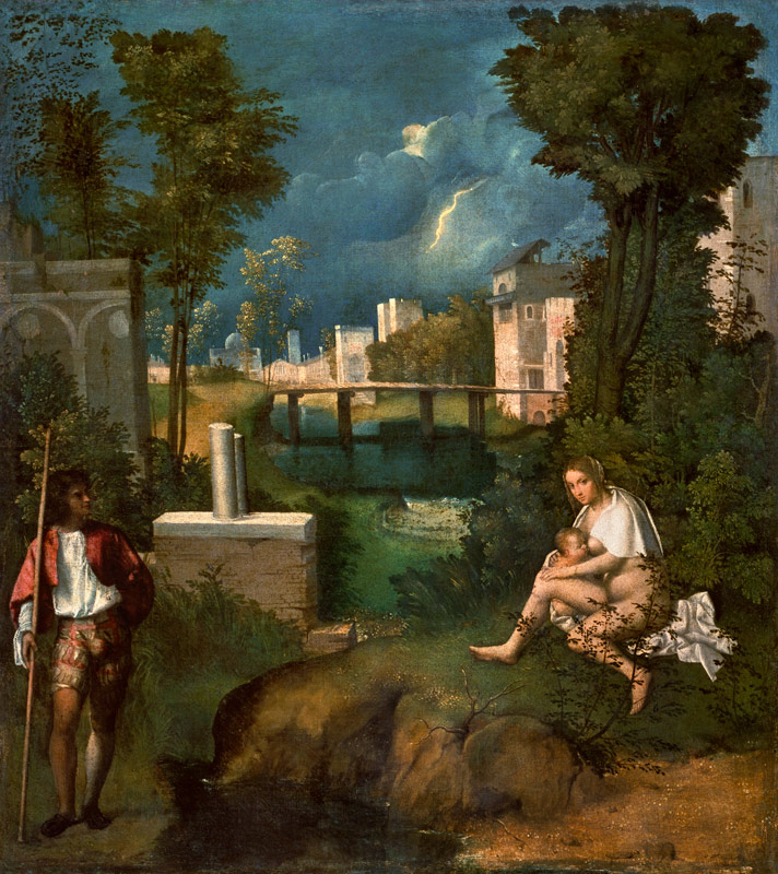 La tempete à Giorgione (alias Giorgio Barbarelli ou da Castelfranco)