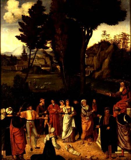 The Judgement of Solomon à Giorgione (alias Giorgio Barbarelli ou da Castelfranco)