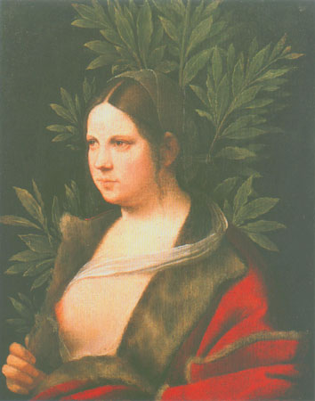 Portrait d'une femme (Laura) à Giorgione (alias Giorgio Barbarelli ou da Castelfranco)