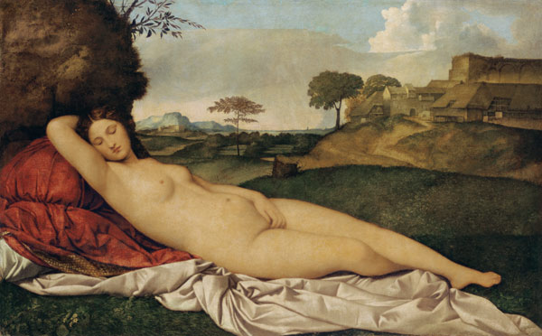 Madonne endormie à Giorgione (alias Giorgio Barbarelli ou da Castelfranco)
