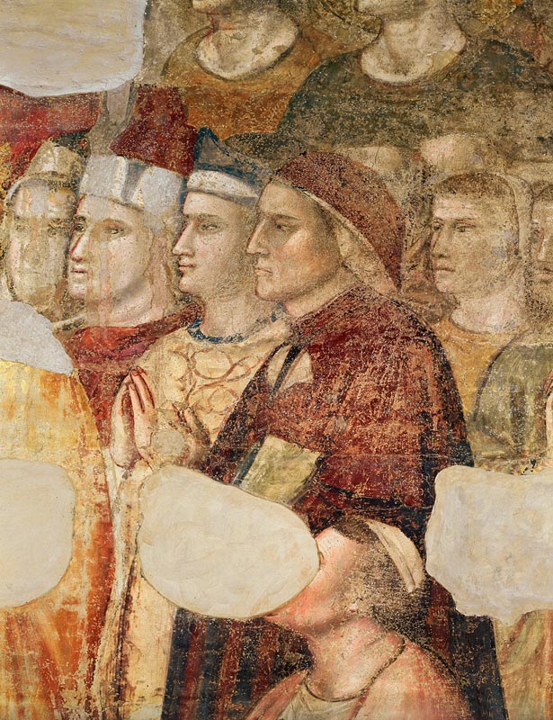 Dante Alighieri (1265-1321): (fresco) (detail) à Giotto di Bondone
