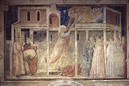 The Ascension of St. John the Evangelist, from the Peruzzi Chapel à Giotto di Bondone