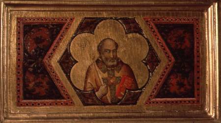 Bishop from the Coronation of the Virgin Polyptych (far left predella) à Giotto di Bondone