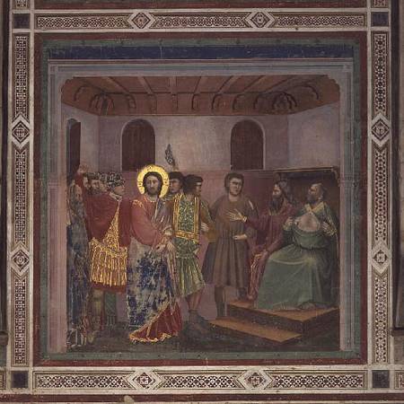 Christ Before Caiaphas à Giotto di Bondone