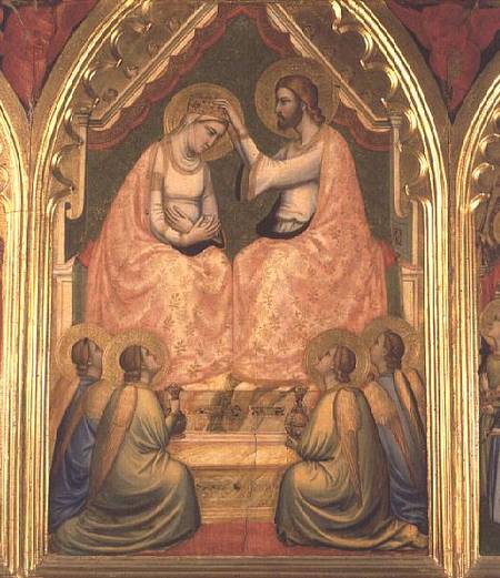 The Coronation of the Virgin Polyptych (centre panel) à Giotto di Bondone