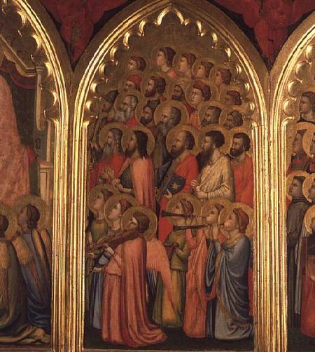 Coronation of the Virgin Polyptych (middle right panel) à Giotto di Bondone