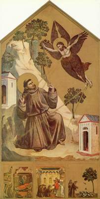 Le Saint François reçoit le stigmates à Giotto di Bondone