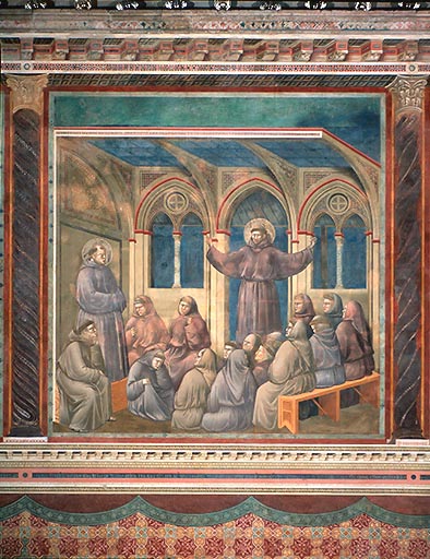 Der hl. Franziskus erscheint den Bruedern in Arles à Giotto di Bondone