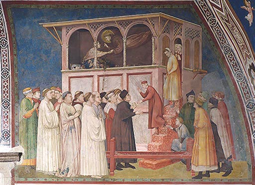 Der hl. Franziskus erweckt den Juengling von Sessa vom Tode à Giotto di Bondone