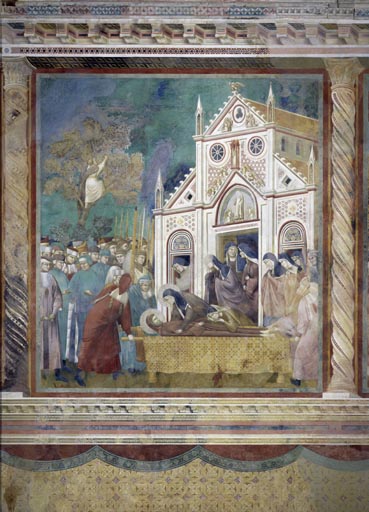 Die Klarissen nehmen Abschied von dem toten hl. Franziskus à Giotto di Bondone