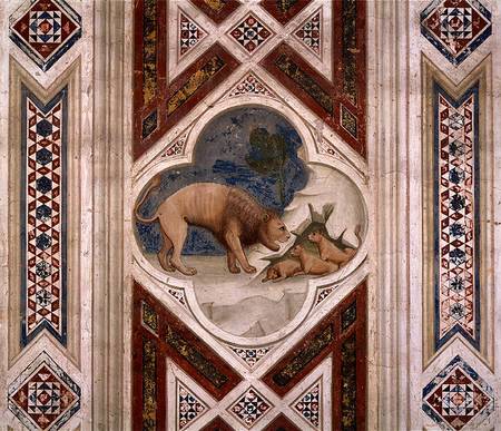 Lion with his Cubs à Giotto di Bondone
