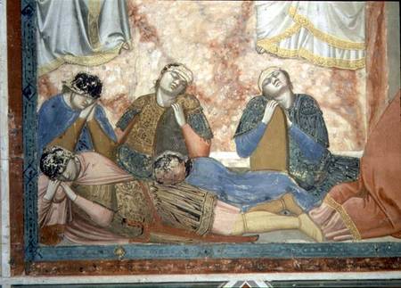 Noli Me Tangere, detail of the sleeping soldiers à Giotto di Bondone
